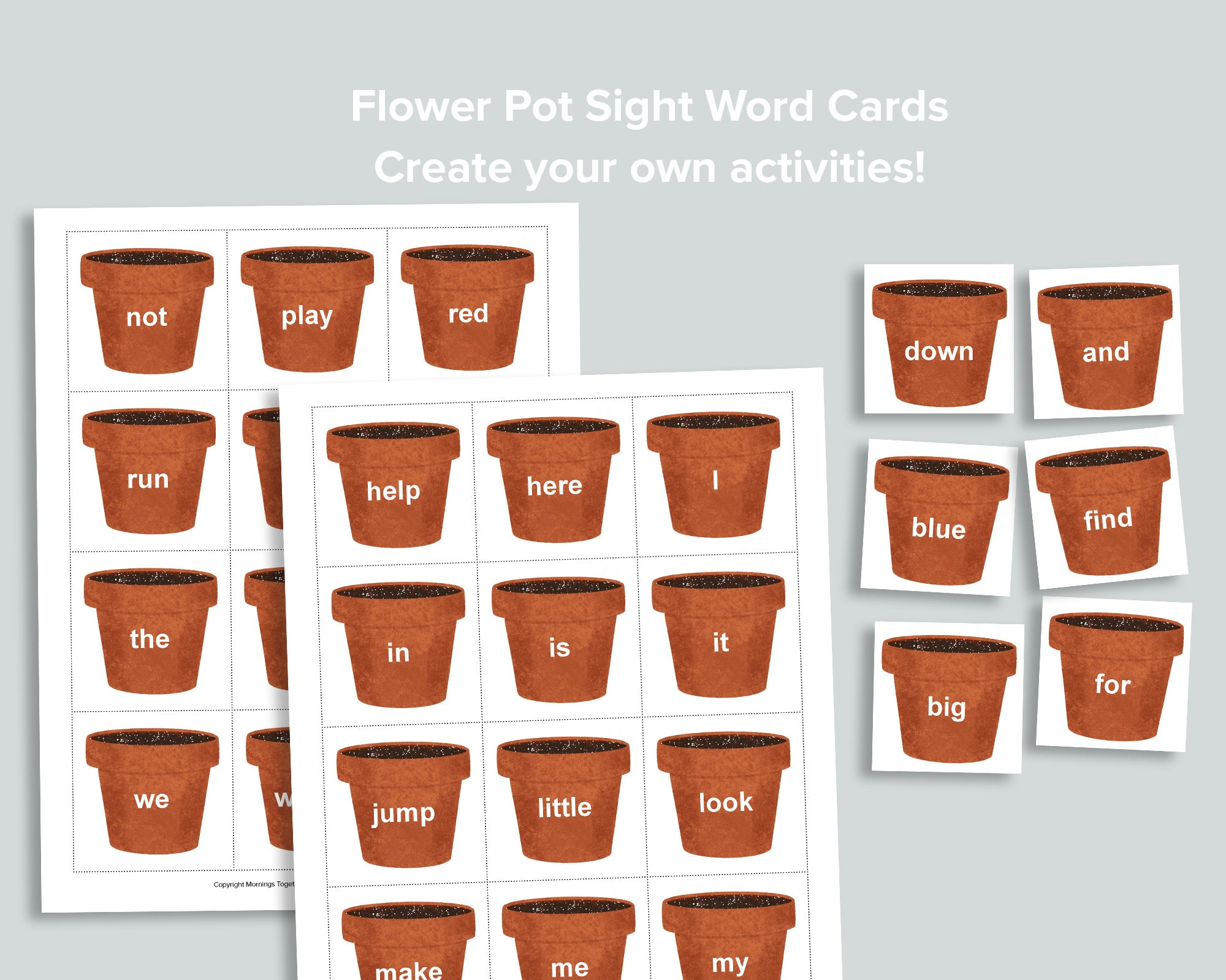 Flower Pot Sight Words Freebie