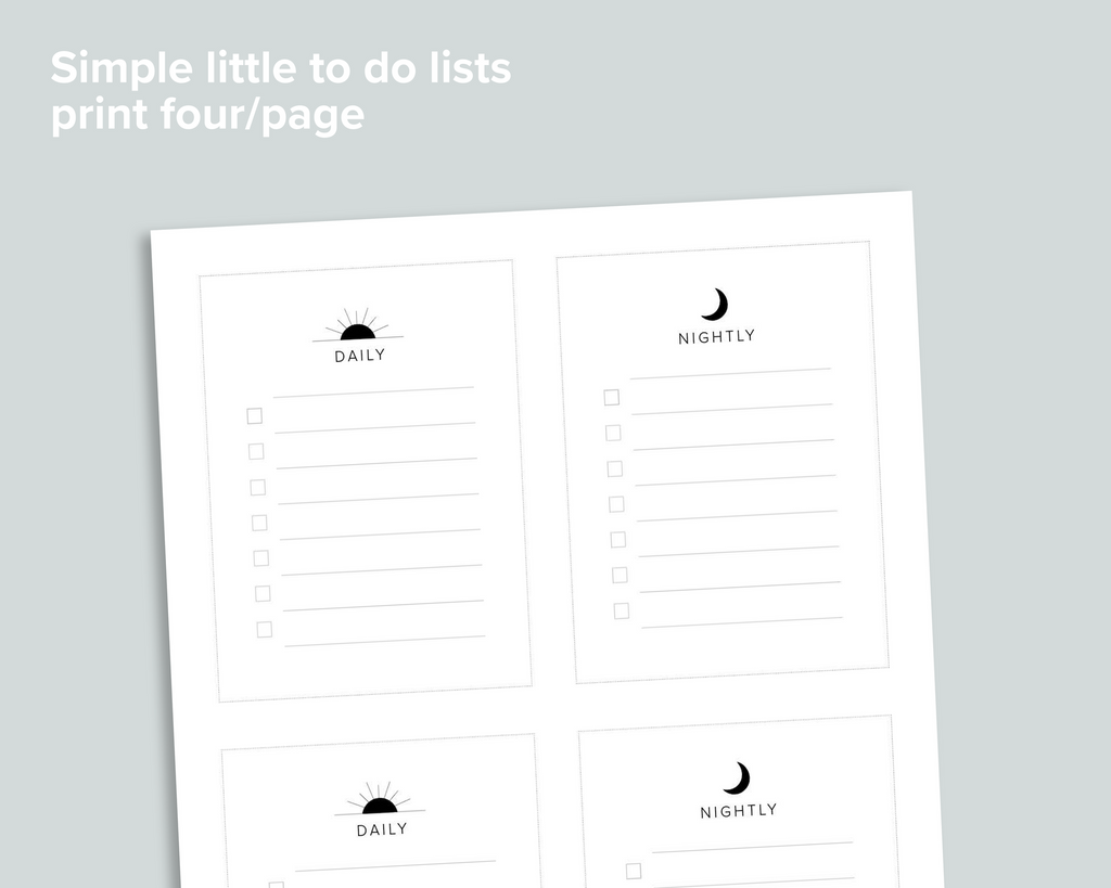 Minimalist To Do List