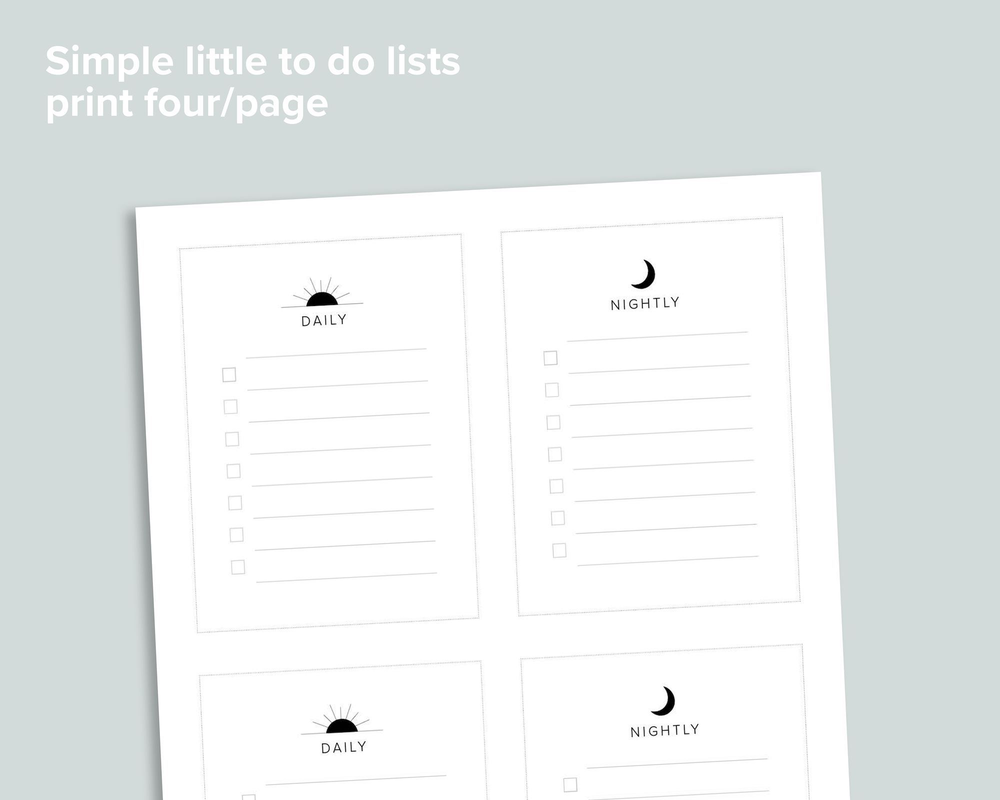 Minimalist To Do List