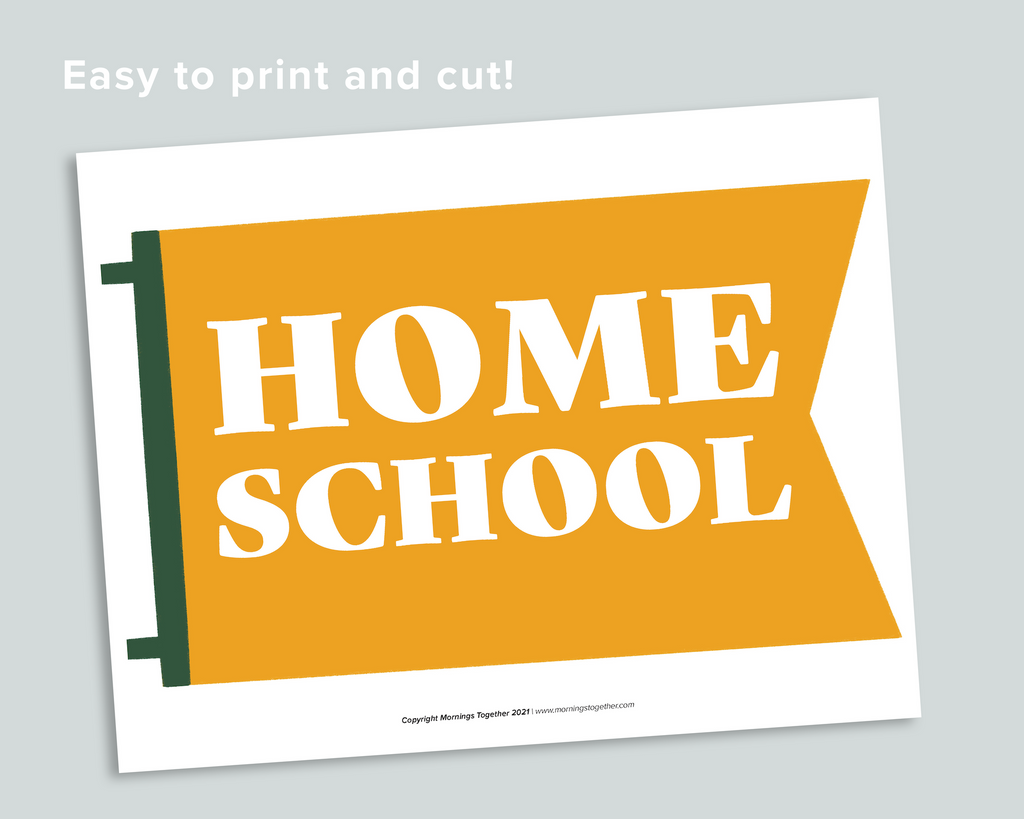 Homeschool Pennant Freebie