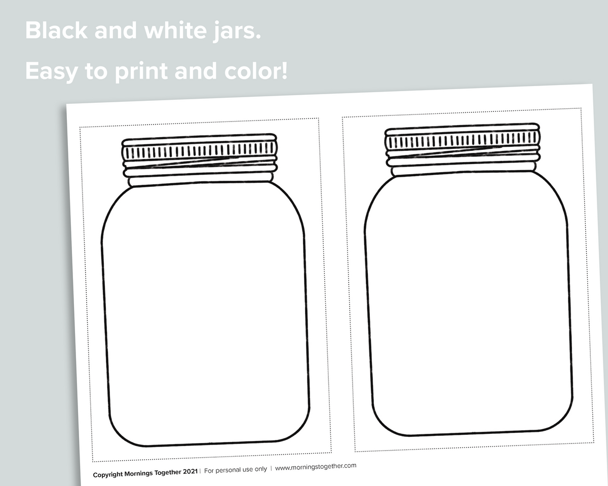 Color Jars (Black and White) Freebie – Mornings Together