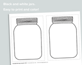 Color Jars (Black and White) Freebie