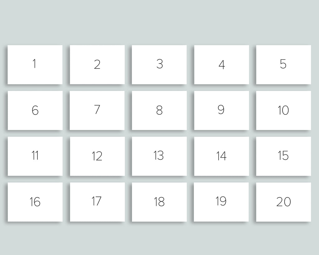 Number Cards 0-100