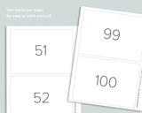 Number Cards 0-100