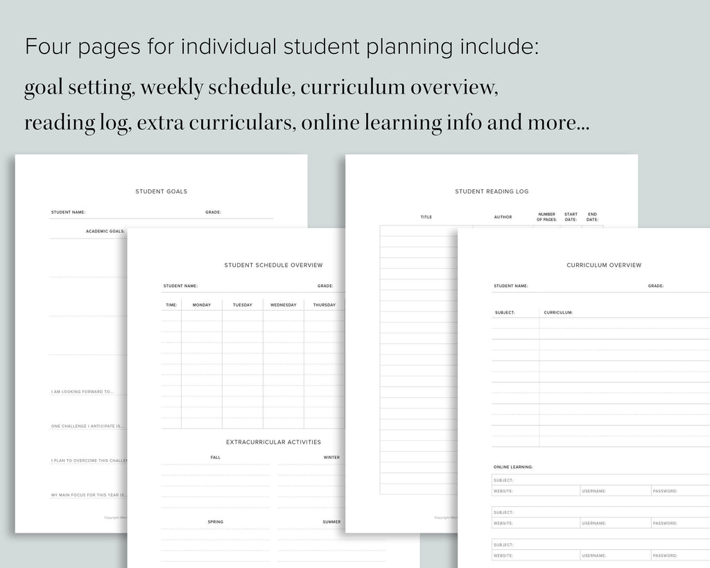 Homeschool Planning Bundle