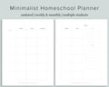 Minimalist Homeschool Planner