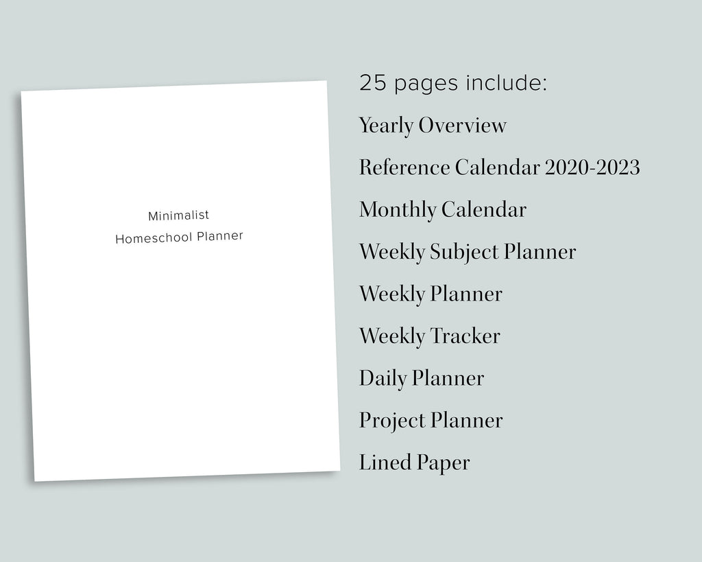 Minimalist Homeschool Planner