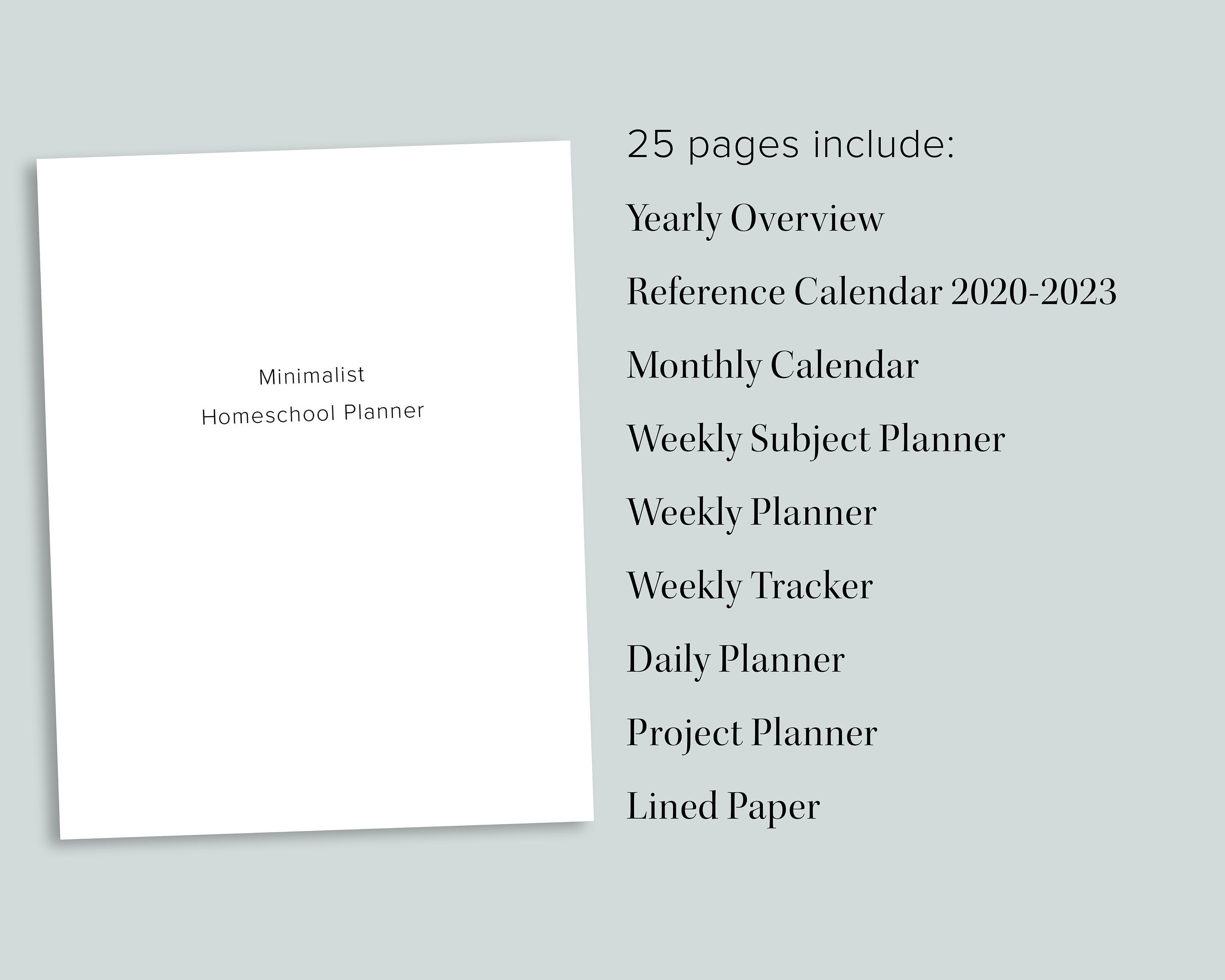 Minimalist Homeschool Planner