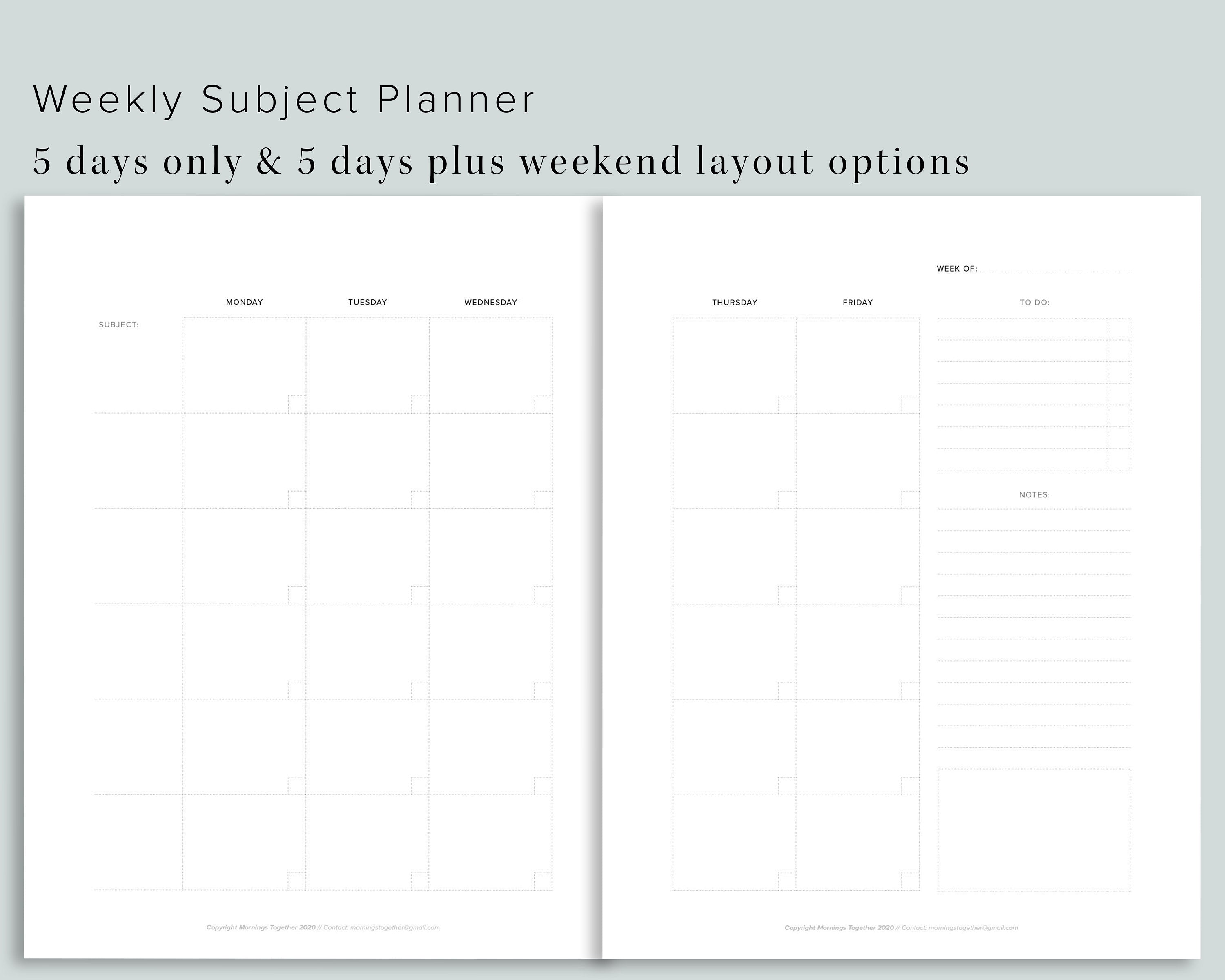 Minimalist Homeschool Planner