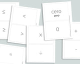Number Cards 0-20 (Spanish)