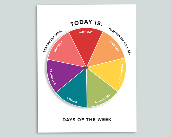 Days of the Week Spinner Wheel