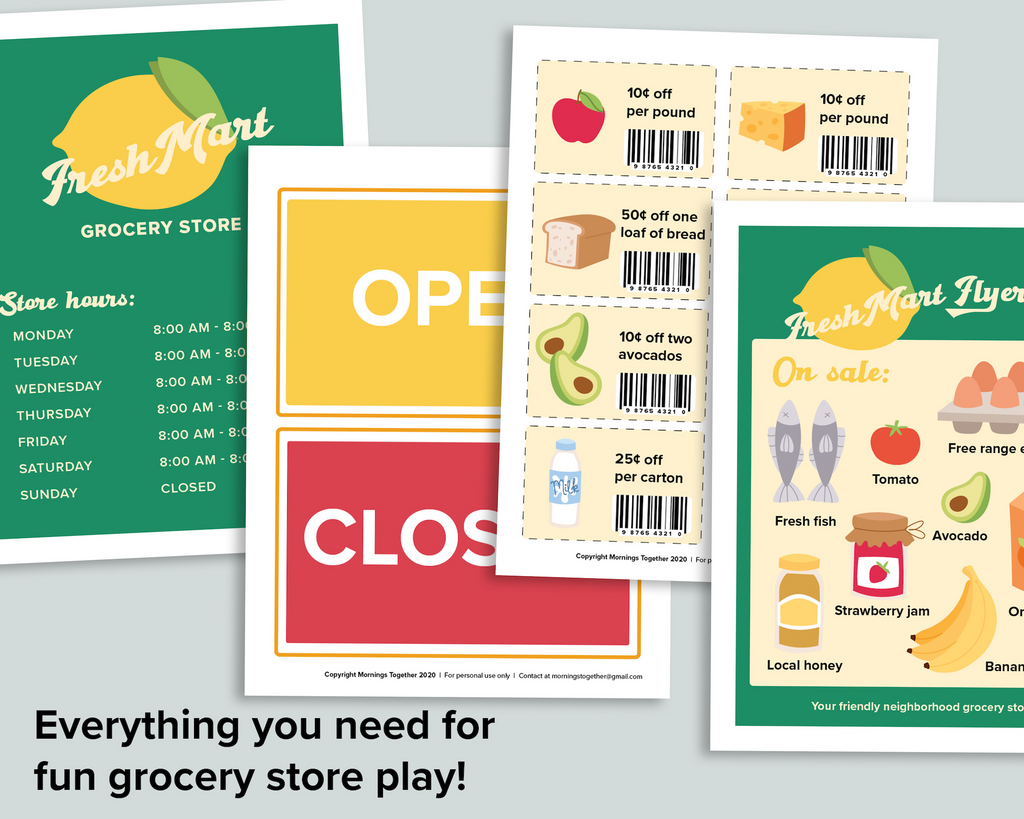 Grocery Store Pretend Play Set