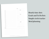 Minimalist Daily Undated Planner