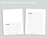 Lined School Paper Pages