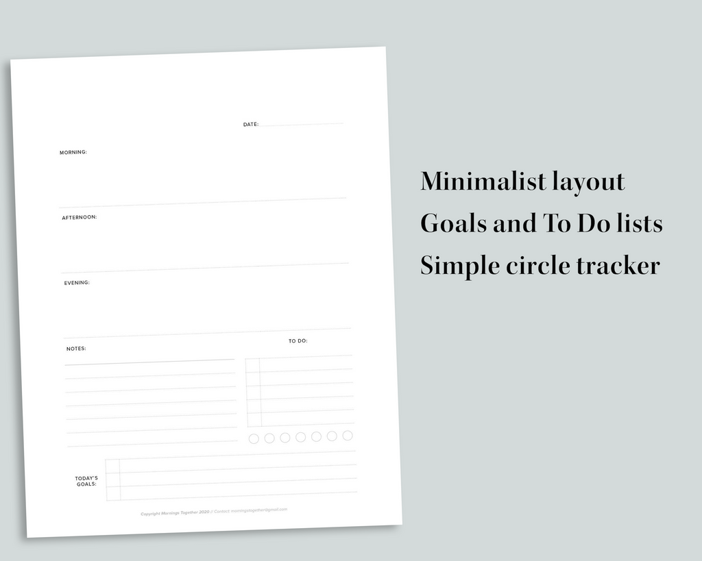 Minimalist Daily Undated Planner