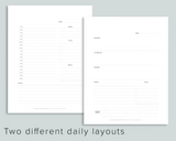 Minimalist Daily Undated Planner