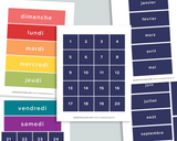 Preschool Calendar Board (French)