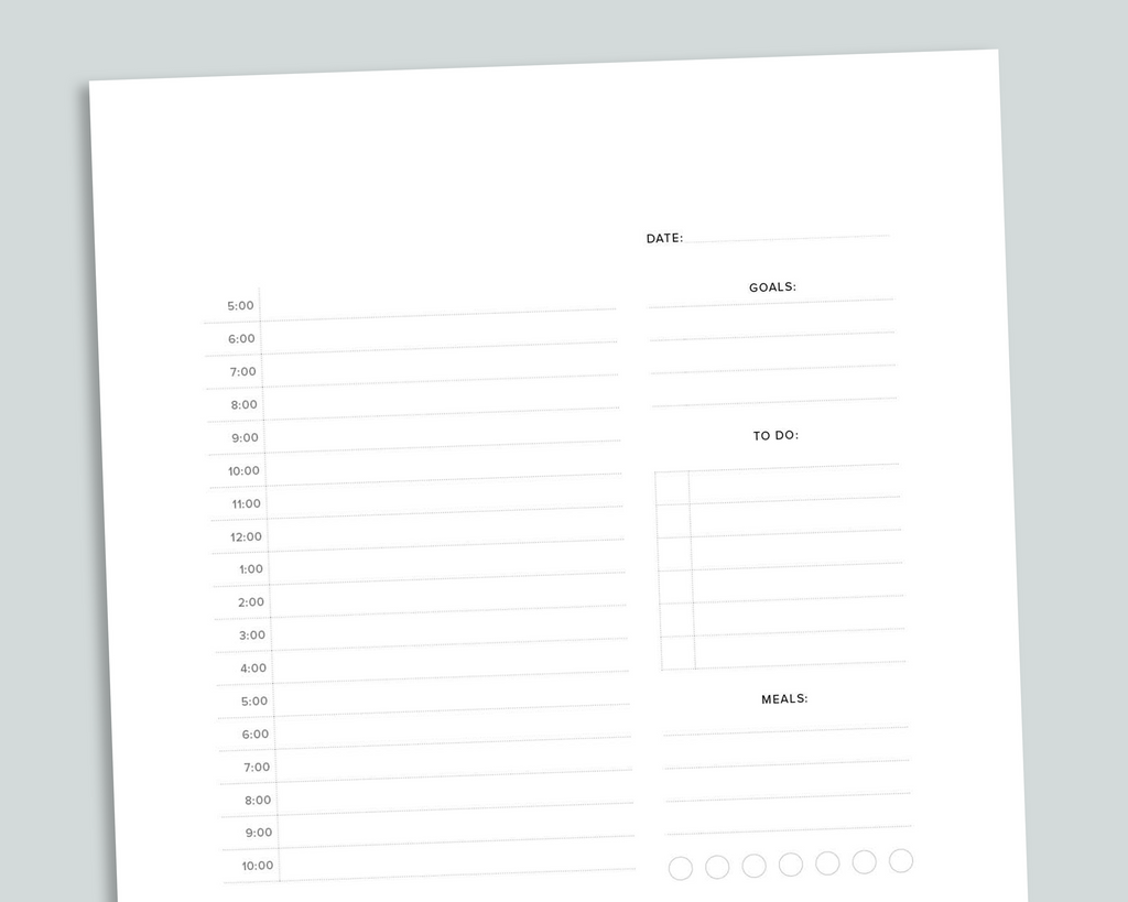 Minimalist Daily Undated Planner