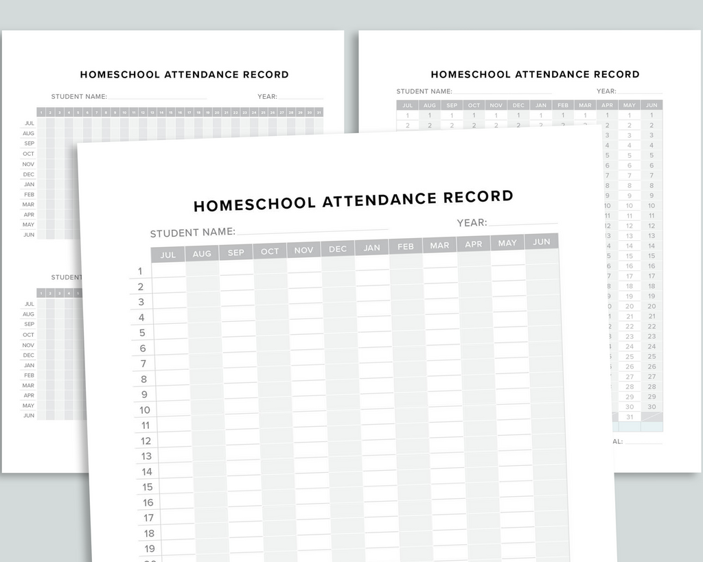 Homeschool Attendance Record