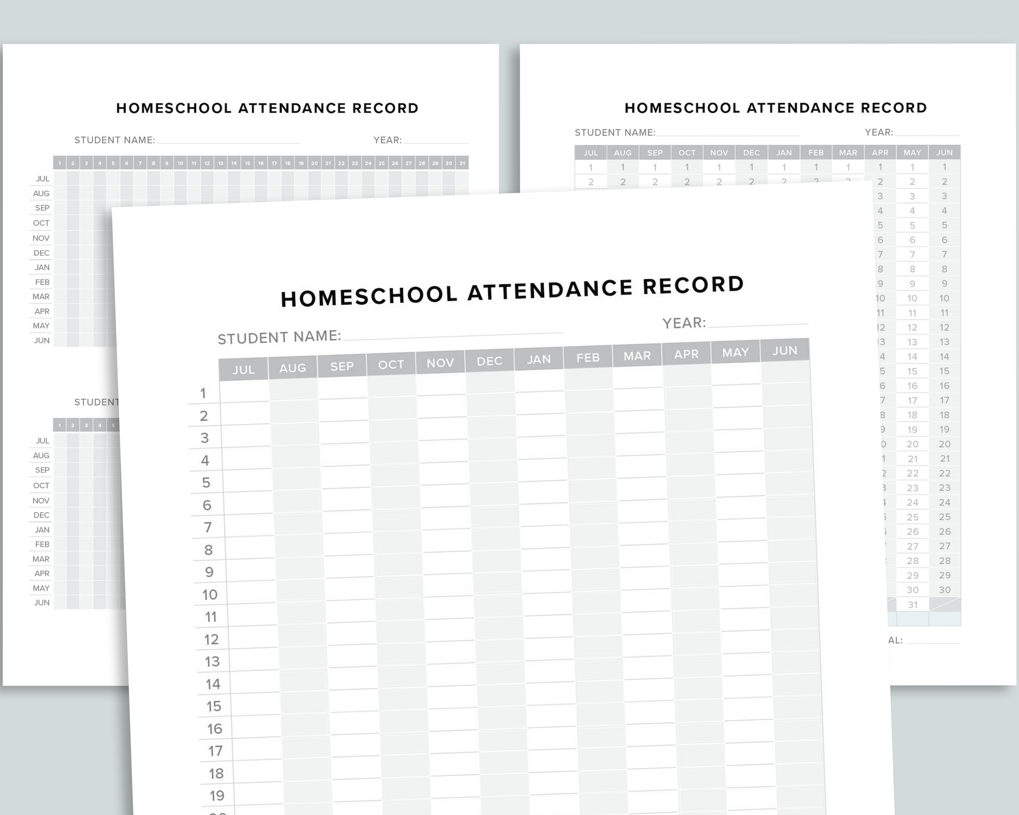 Homeschool Attendance Record