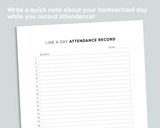 Homeschool Attendance Record