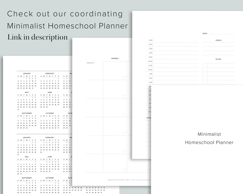 Homeschool Curriculum Planner