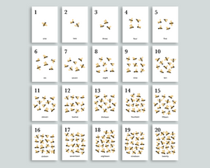 Bee Counting Cards 1-20