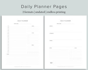 Minimalist Daily Undated Planner